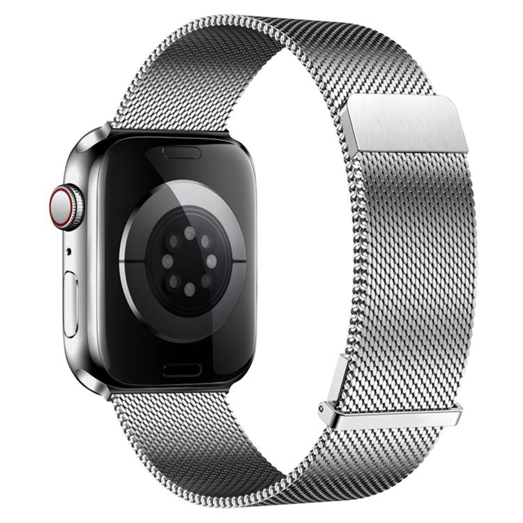 Plain Two-Section Dual Magnetic Milanese Metal Watch Band, For Apple Watch 46mm / 49mm / 45mm / 44mm, For Apple Watch 42mm / 41mm / 40mm / 38mm