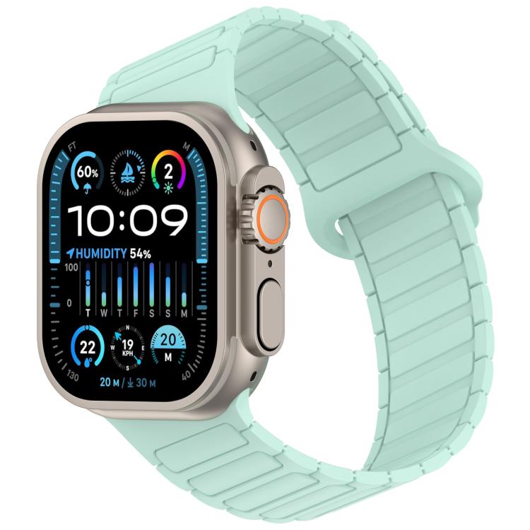 Angled Design Three Beads Magnetic Loop Silicone Watch Band, For Apple Watch 46mm / 49mm / 45mm / 44mm, For Apple Watch 42mm / 41mm / 40mm / 38mm