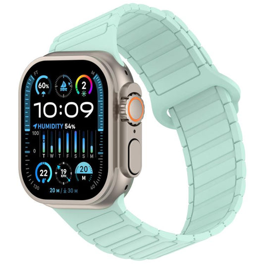 Angled Design Three Beads Magnetic Loop Silicone Watch Band, For Apple Watch 46mm / 49mm / 45mm / 44mm, For Apple Watch 42mm / 41mm / 40mm / 38mm