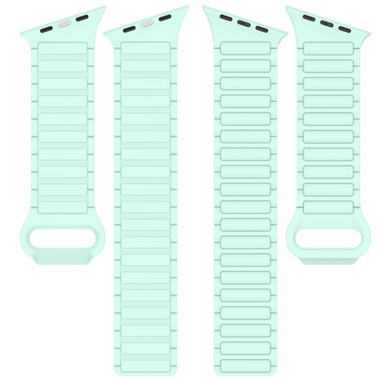 Angled Design Three Beads Magnetic Loop Silicone Watch Band, For Apple Watch 46mm / 49mm / 45mm / 44mm, For Apple Watch 42mm / 41mm / 40mm / 38mm