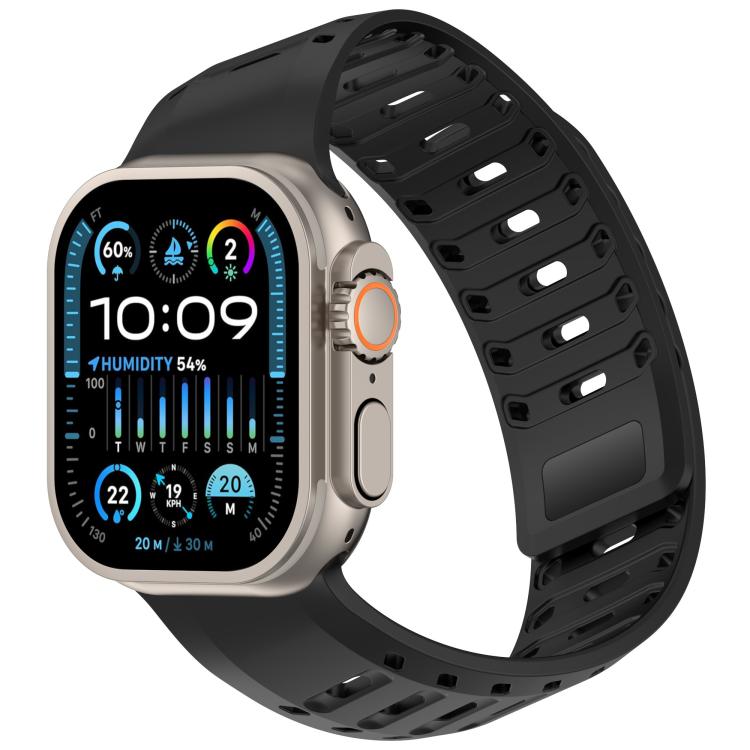 Angled Design Pangolin Texture Silicone Watch Band, For Apple Watch 46mm / 49mm / 45mm / 44mm