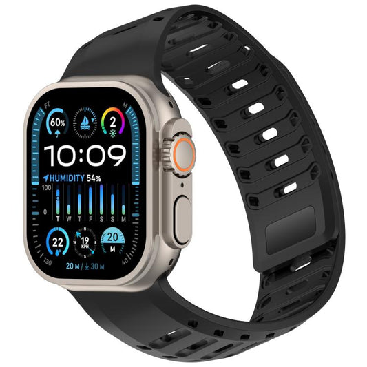 Angled Design Pangolin Texture Silicone Watch Band, For Apple Watch 46mm / 49mm / 45mm / 44mm