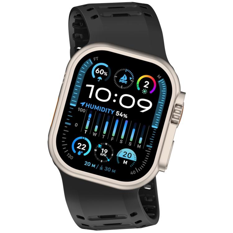 Angled Design Pangolin Texture Silicone Watch Band, For Apple Watch 46mm / 49mm / 45mm / 44mm
