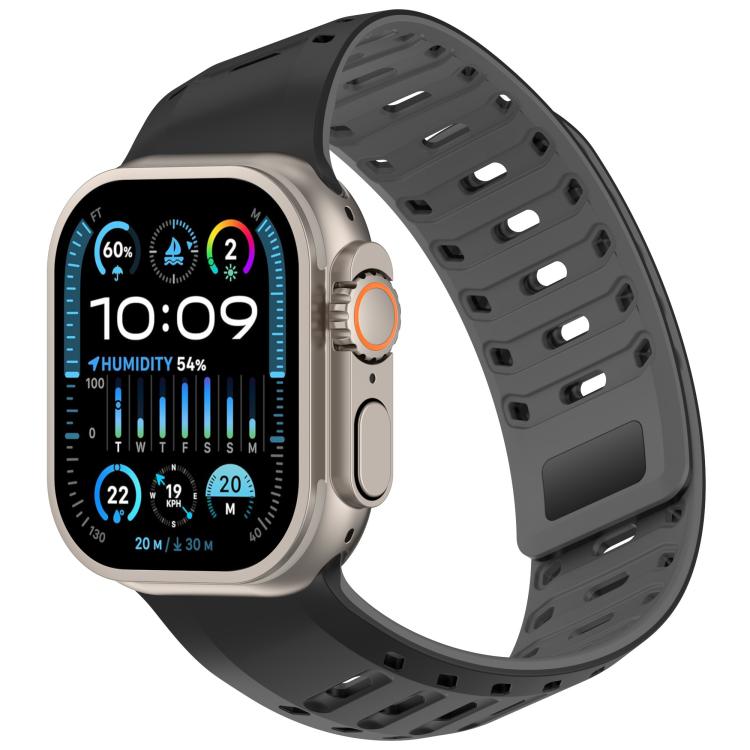 Angled Design Pangolin Texture Silicone Watch Band, For Apple Watch 46mm / 49mm / 45mm / 44mm