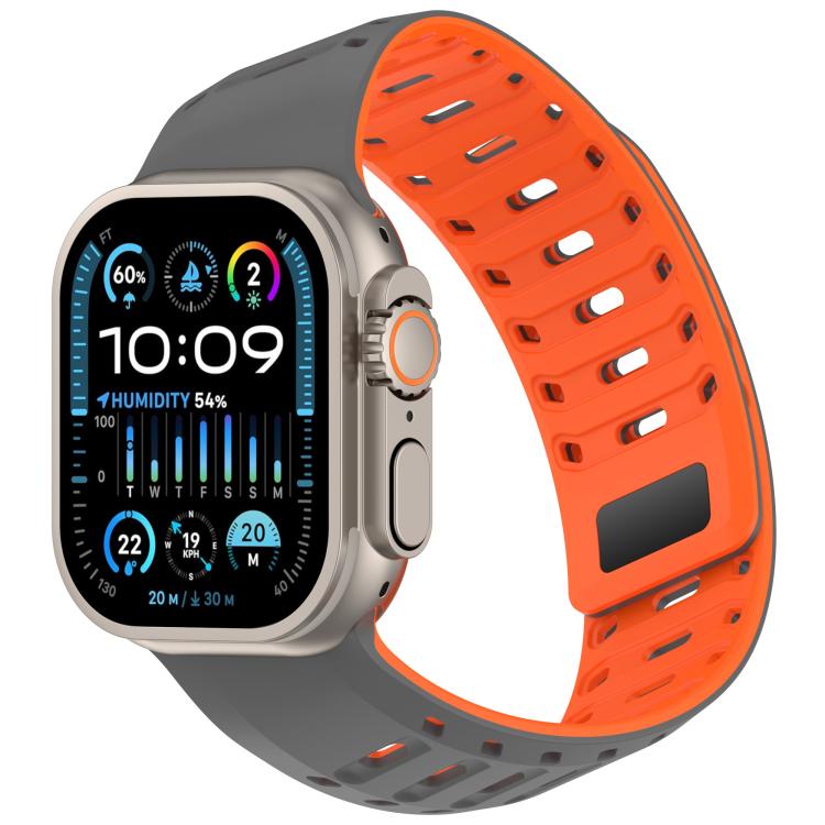 Angled Design Pangolin Texture Silicone Watch Band, For Apple Watch 46mm / 49mm / 45mm / 44mm