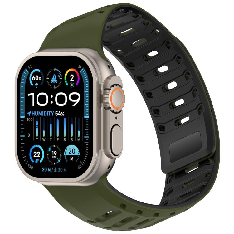 Angled Design Pangolin Texture Silicone Watch Band, For Apple Watch 46mm / 49mm / 45mm / 44mm