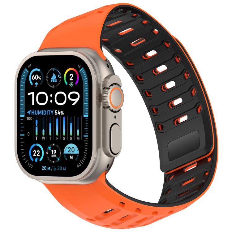 Angled Design Pangolin Texture Silicone Watch Band, For Apple Watch 46mm / 49mm / 45mm / 44mm