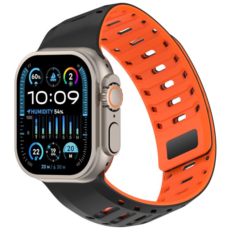 Angled Design Pangolin Texture Silicone Watch Band, For Apple Watch 46mm / 49mm / 45mm / 44mm