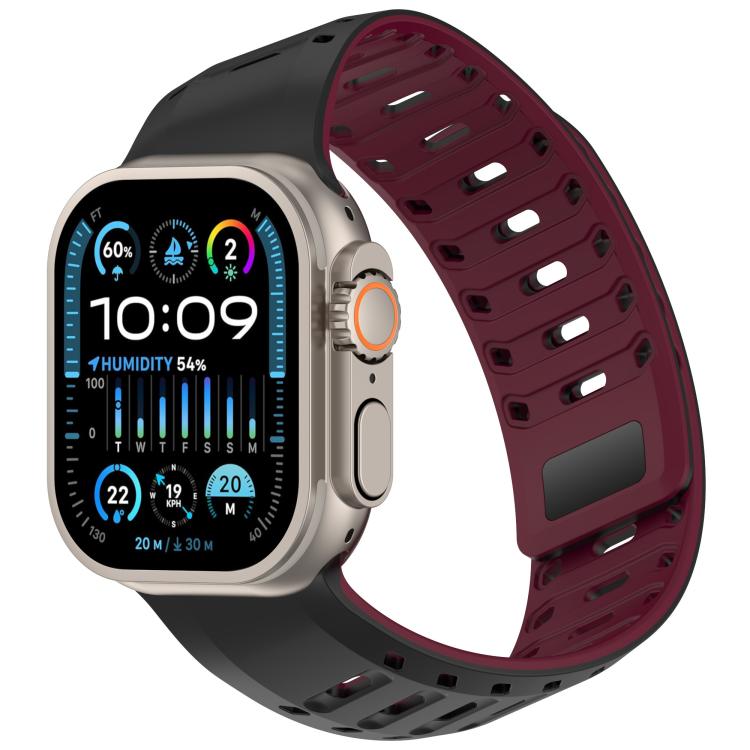 Angled Design Pangolin Texture Silicone Watch Band, For Apple Watch 46mm / 49mm / 45mm / 44mm