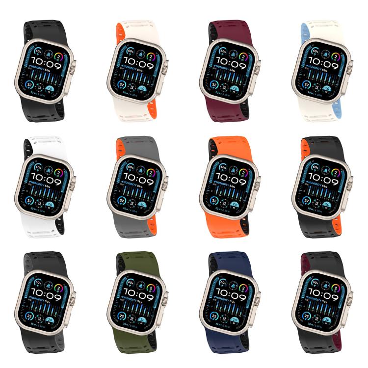 Angled Design Pangolin Texture Silicone Watch Band, For Apple Watch 46mm / 49mm / 45mm / 44mm