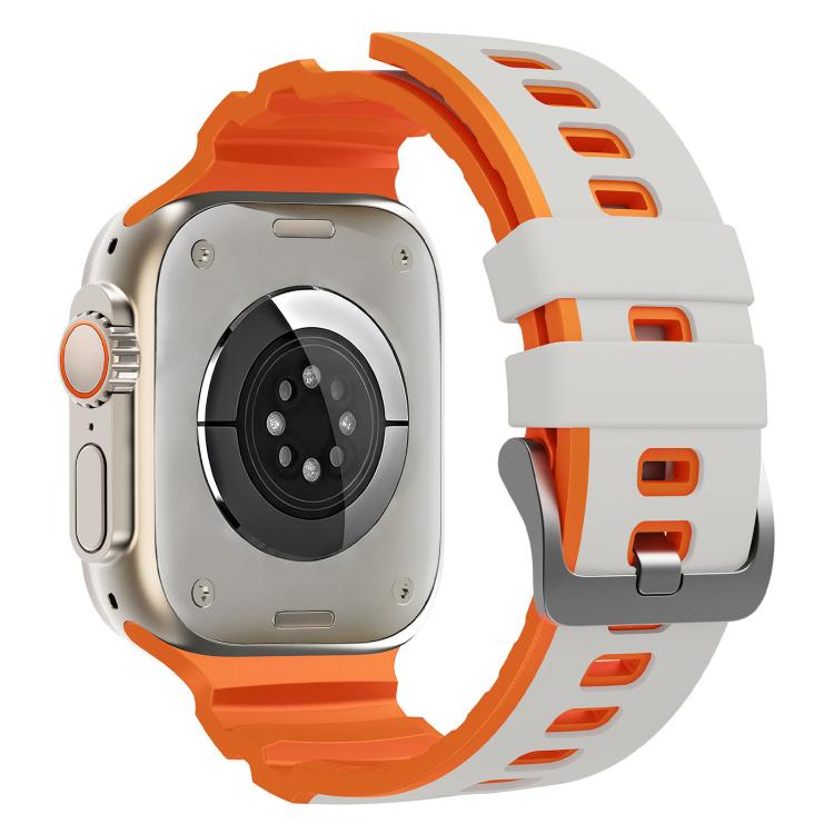 Trail Style Two Color Silicone Watch Band, For Apple Watch 46mm / 49mm / 45mm / 44mm