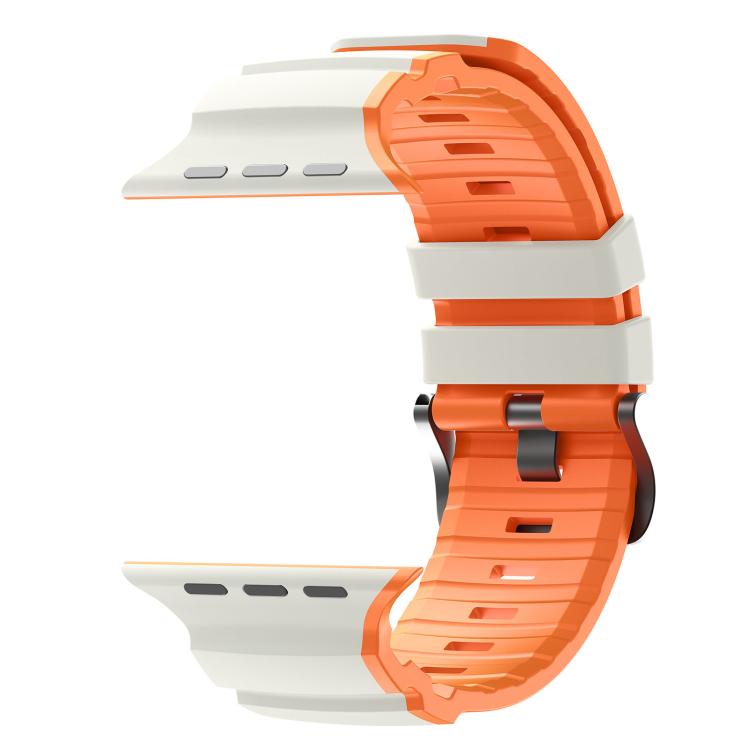 Trail Style Two Color Silicone Watch Band, For Apple Watch 46mm / 49mm / 45mm / 44mm