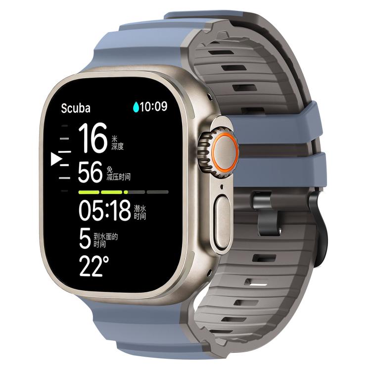 Trail Style Two Color Silicone Watch Band, For Apple Watch 46mm / 49mm / 45mm / 44mm