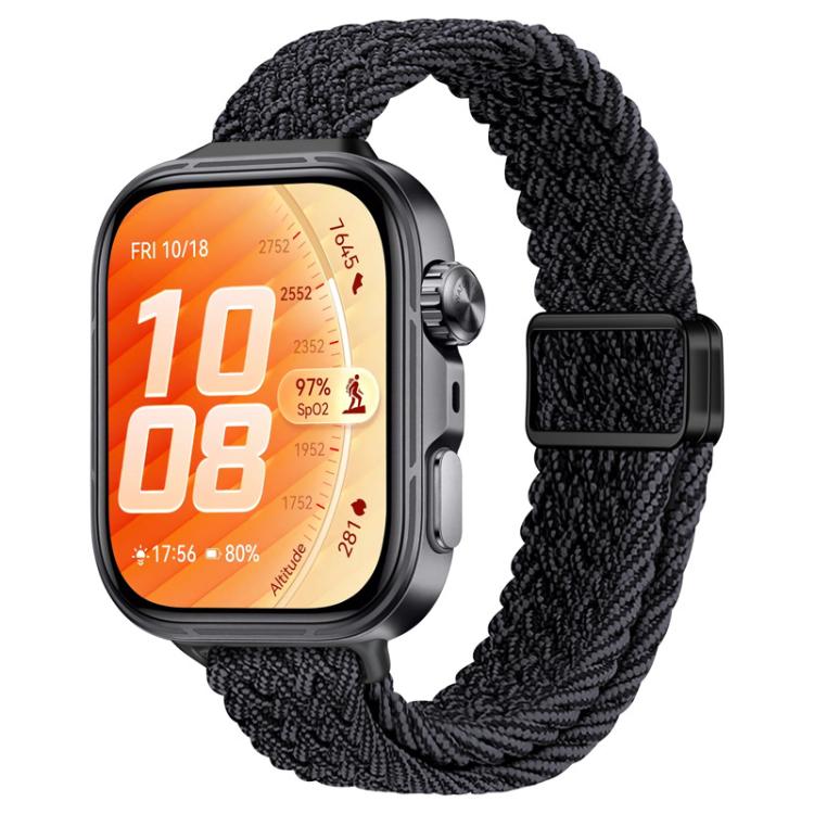 Slim Magnetic Buckle Nylon Braided Watch Band, For Huawei Watch Fit 5 / Fit 5 Pro / Fit 4