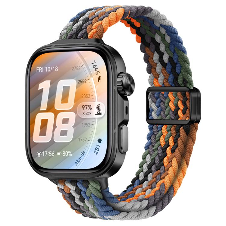 Slim Magnetic Buckle Nylon Braided Watch Band, For Huawei Watch Fit 5 / Fit 5 Pro / Fit 4
