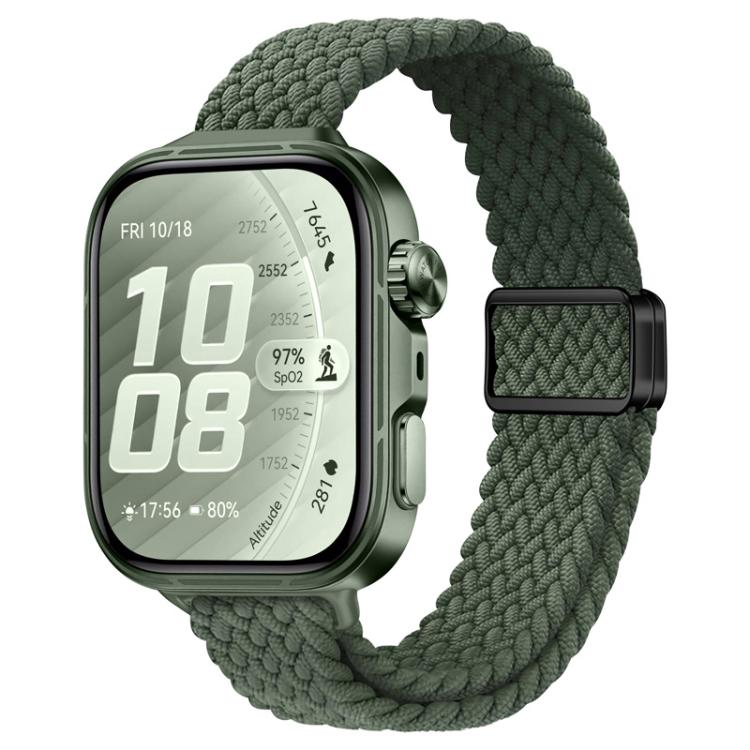 Slim Magnetic Buckle Nylon Braided Watch Band, For Huawei Watch Fit 5 / Fit 5 Pro / Fit 4