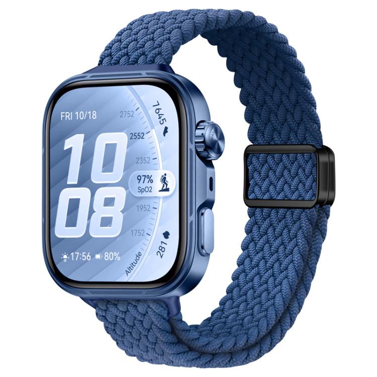 Slim Magnetic Buckle Nylon Braided Watch Band, For Huawei Watch Fit 5 / Fit 5 Pro / Fit 4