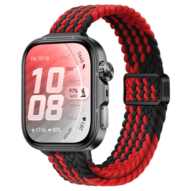 Slim Magnetic Buckle Nylon Braided Watch Band, For Huawei Watch Fit 5 / Fit 5 Pro / Fit 4
