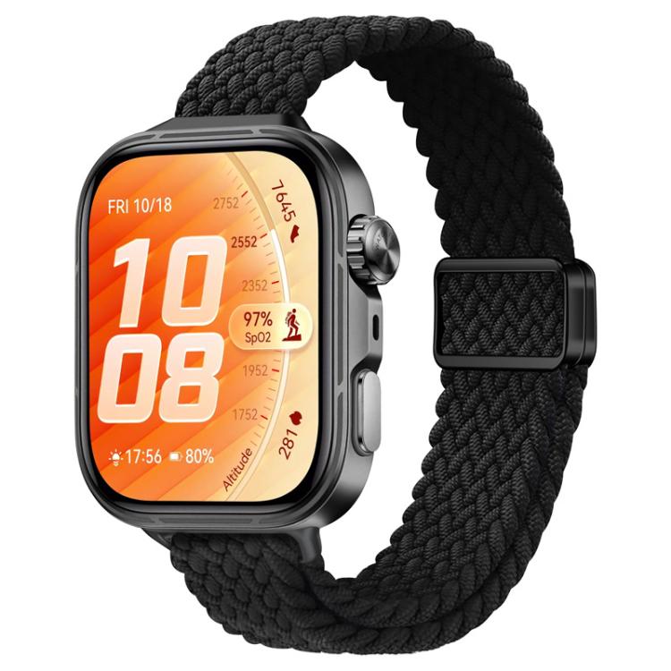 Slim Magnetic Buckle Nylon Braided Watch Band, For Huawei Watch Fit 5 / Fit 5 Pro / Fit 4