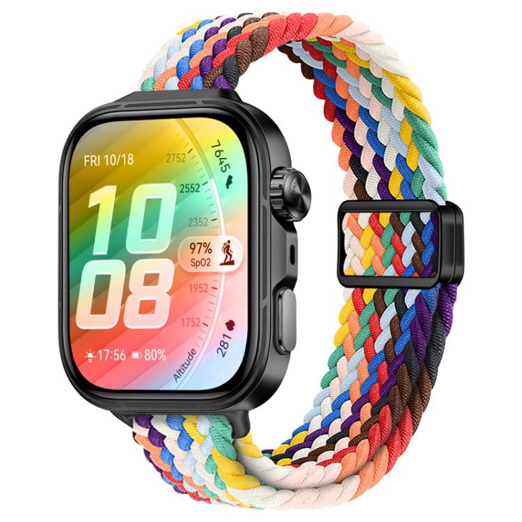 Slim Magnetic Buckle Nylon Braided Watch Band, For Huawei Watch Fit 5 / Fit 5 Pro / Fit 4