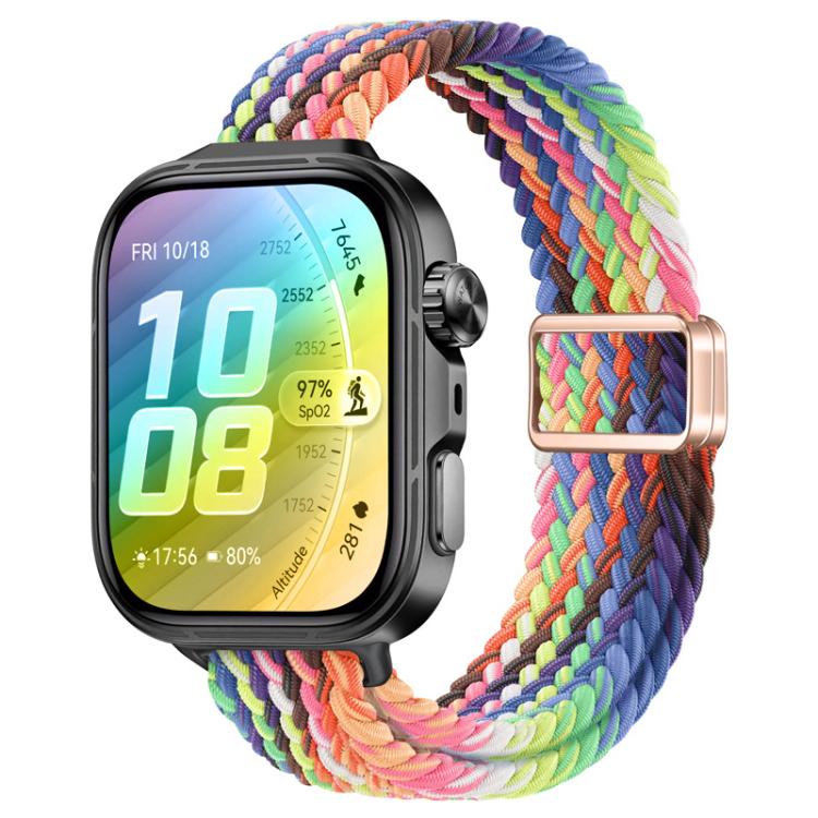 Slim Magnetic Buckle Nylon Braided Watch Band, For Huawei Watch Fit 5 / Fit 5 Pro / Fit 4