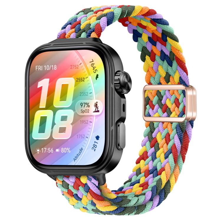 Slim Magnetic Buckle Nylon Braided Watch Band, For Huawei Watch Fit 5 / Fit 5 Pro / Fit 4