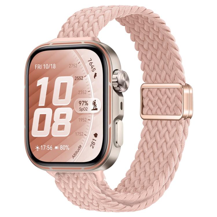 Slim Magnetic Buckle Nylon Braided Watch Band, For Huawei Watch Fit 5 / Fit 5 Pro / Fit 4