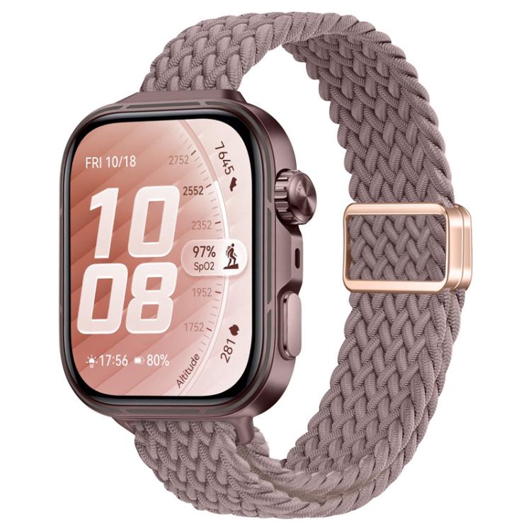 Slim Magnetic Buckle Nylon Braided Watch Band, For Huawei Watch Fit 5 / Fit 5 Pro / Fit 4