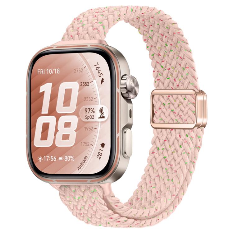 Slim Magnetic Buckle Nylon Braided Watch Band, For Huawei Watch Fit 5 / Fit 5 Pro / Fit 4