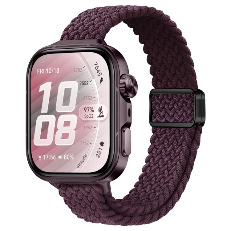 Slim Magnetic Buckle Nylon Braided Watch Band, For Huawei Watch Fit 5 / Fit 5 Pro / Fit 4