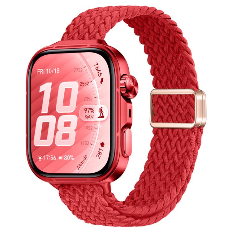 Slim Magnetic Buckle Nylon Braided Watch Band, For Huawei Watch Fit 5 / Fit 5 Pro / Fit 4