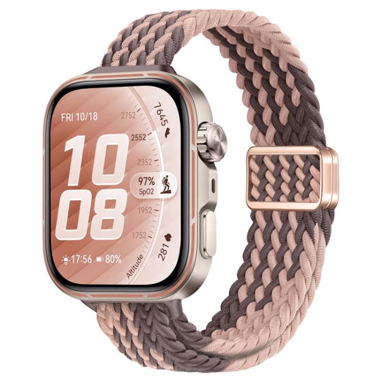 Slim Magnetic Buckle Nylon Braided Watch Band, For Huawei Watch Fit 5 / Fit 5 Pro / Fit 4