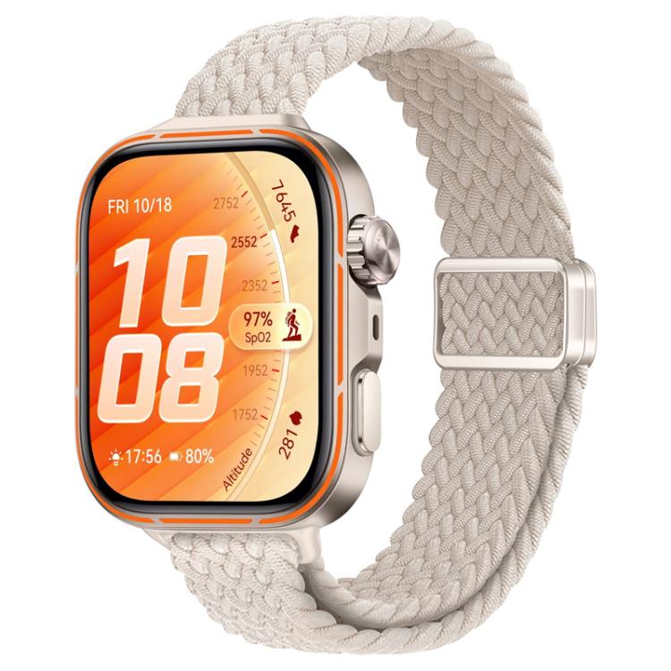 Slim Magnetic Buckle Nylon Braided Watch Band, For Huawei Watch Fit 5 / Fit 5 Pro / Fit 4