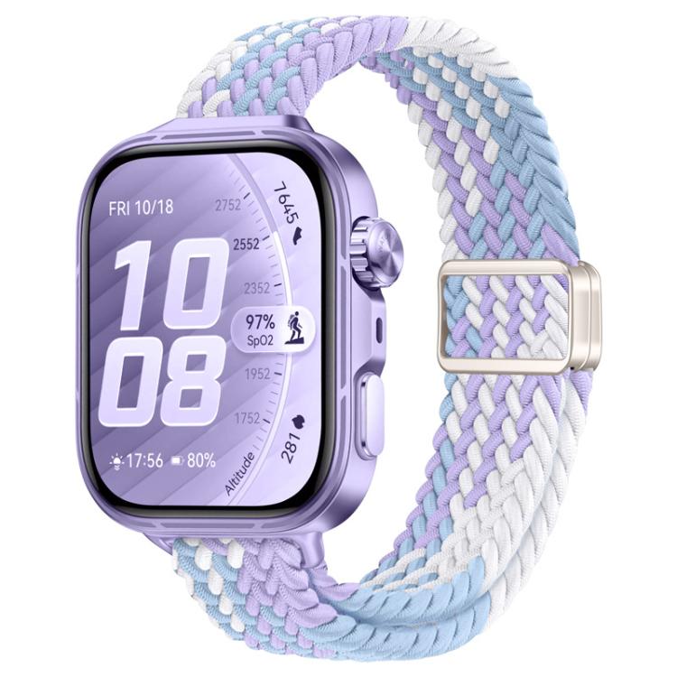 Slim Magnetic Buckle Nylon Braided Watch Band, For Huawei Watch Fit 5 / Fit 5 Pro / Fit 4