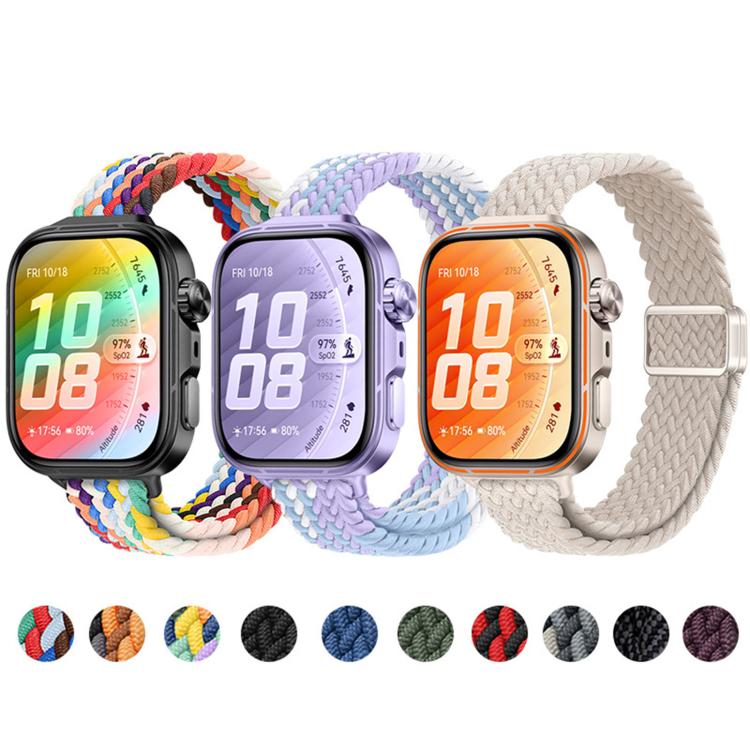 Slim Magnetic Buckle Nylon Braided Watch Band, For Huawei Watch Fit 5 / Fit 5 Pro / Fit 4
