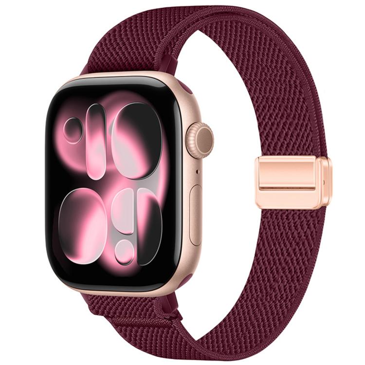 Slim Magnetic Buckle Elastic Nylon Watch Band, For Apple Watch 49mm / 46mm / 45mm / 44mm, For Apple Watch 42mm / 41mm / 40mm / 38mm