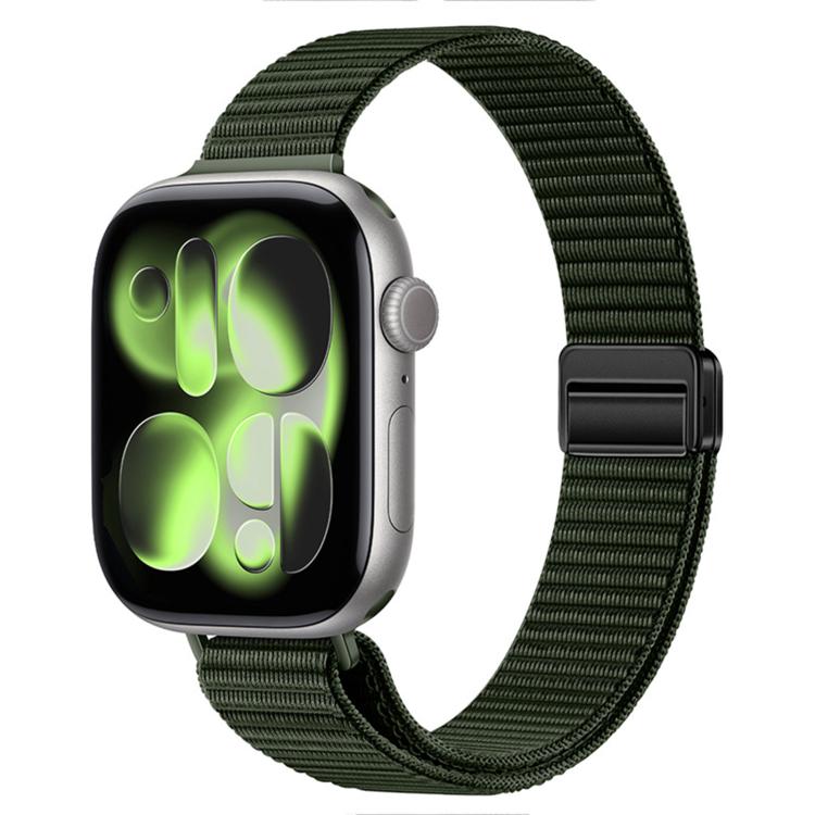 Slim Dual Magnetic Clasp Nylon Loop Watch Band, For Apple Watch 49mm / 46mm / 45mm / 44mm, For Apple Watch 42mm / 41mm / 40mm / 38mm