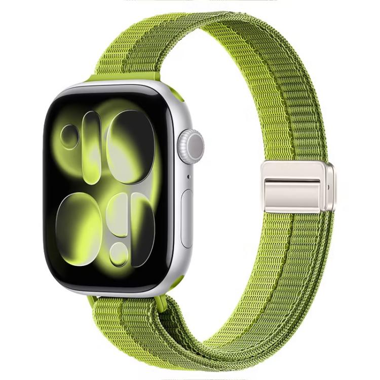 Slim Dual Magnetic Clasp Nylon Loop Watch Band, For Apple Watch 49mm / 46mm / 45mm / 44mm, For Apple Watch 42mm / 41mm / 40mm / 38mm