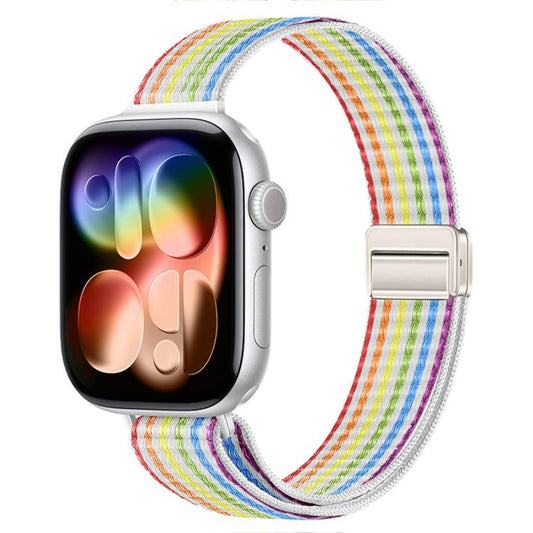 Slim Dual Magnetic Clasp Nylon Loop Watch Band, For Apple Watch 49mm / 46mm / 45mm / 44mm, For Apple Watch 42mm / 41mm / 40mm / 38mm