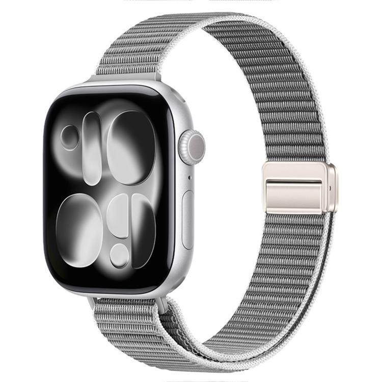 Slim Dual Magnetic Clasp Nylon Loop Watch Band, For Apple Watch 49mm / 46mm / 45mm / 44mm, For Apple Watch 42mm / 41mm / 40mm / 38mm
