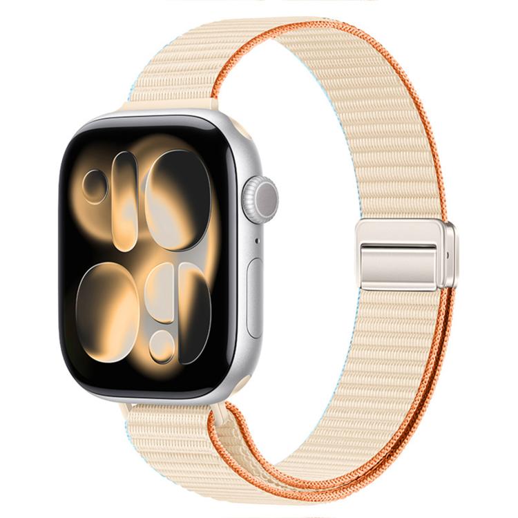 Slim Dual Magnetic Clasp Nylon Loop Watch Band, For Apple Watch 49mm / 46mm / 45mm / 44mm, For Apple Watch 42mm / 41mm / 40mm / 38mm
