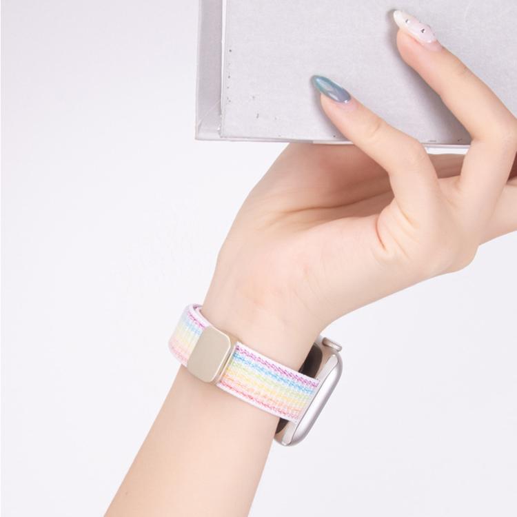 Slim Dual Magnetic Clasp Nylon Loop Watch Band, For Apple Watch 49mm / 46mm / 45mm / 44mm, For Apple Watch 42mm / 41mm / 40mm / 38mm