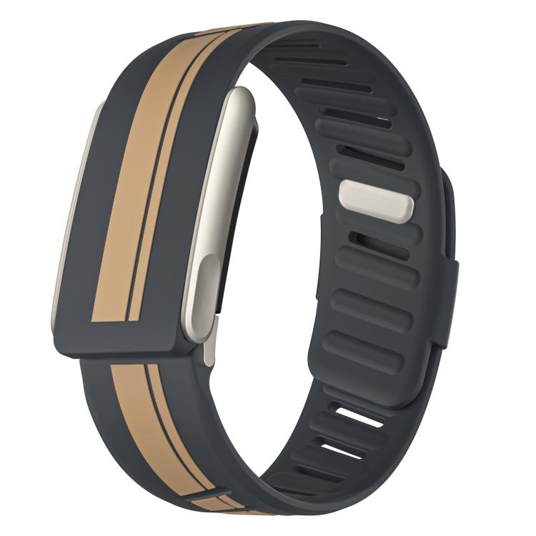 Titanium Bezel Resin Coating Two Color Silicone Watch Band, For WHOOP 5.0