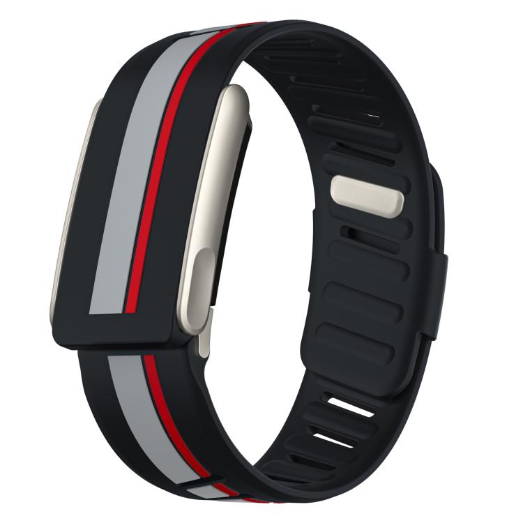 Titanium Bezel Resin Coating Two Color Silicone Watch Band, For WHOOP 5.0