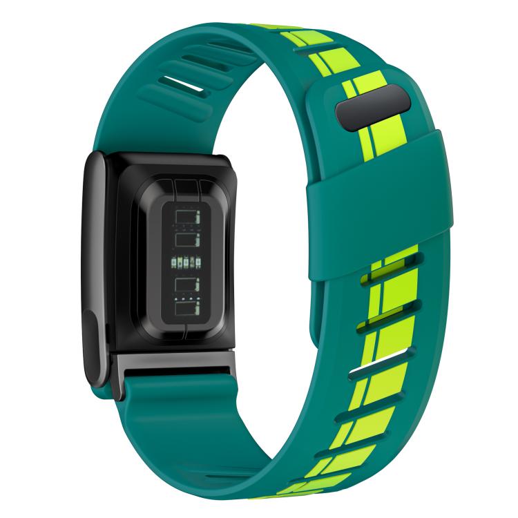 Black Bezel Resin Coating Two Color Silicone Watch Band, For WHOOP 5.0