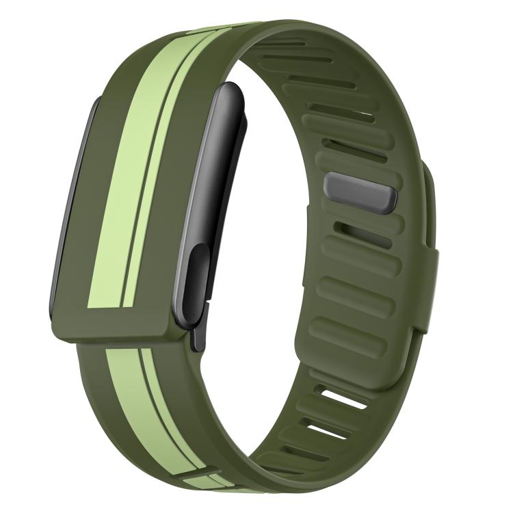 Black Bezel Resin Coating Two Color Silicone Watch Band, For WHOOP 5.0