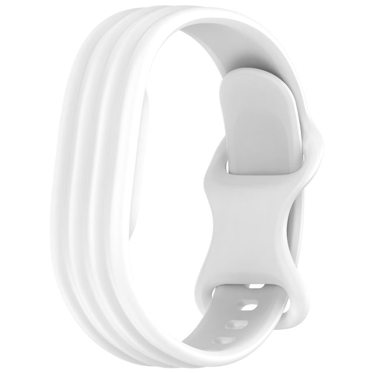 Vertical Stripe Butterfly Colorful Buckle Solid Color TPU Watch Band, For Google Fitbit Air