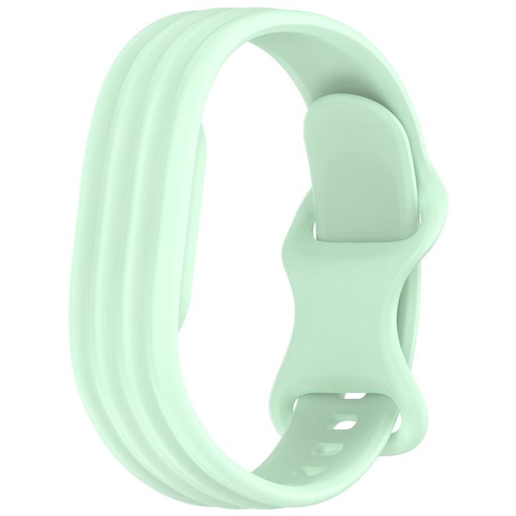 Vertical Stripe Butterfly Colorful Buckle Solid Color TPU Watch Band, For Google Fitbit Air