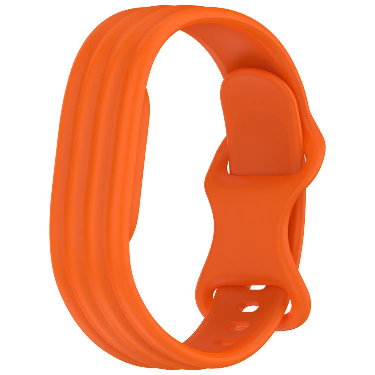 Vertical Stripe Butterfly Colorful Buckle Solid Color TPU Watch Band, For Google Fitbit Air