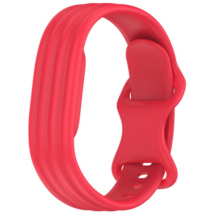Vertical Stripe Butterfly Colorful Buckle Solid Color TPU Watch Band, For Google Fitbit Air